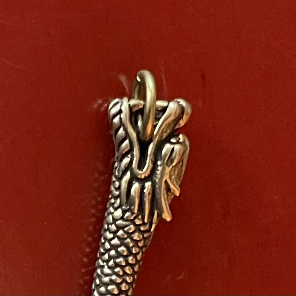 Vintage brass dragon snuff spoon - Picture 7 of 7